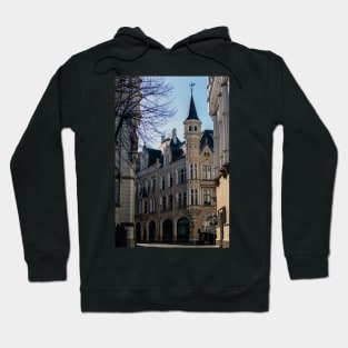 Empty street of Old Riga Town Hoodie